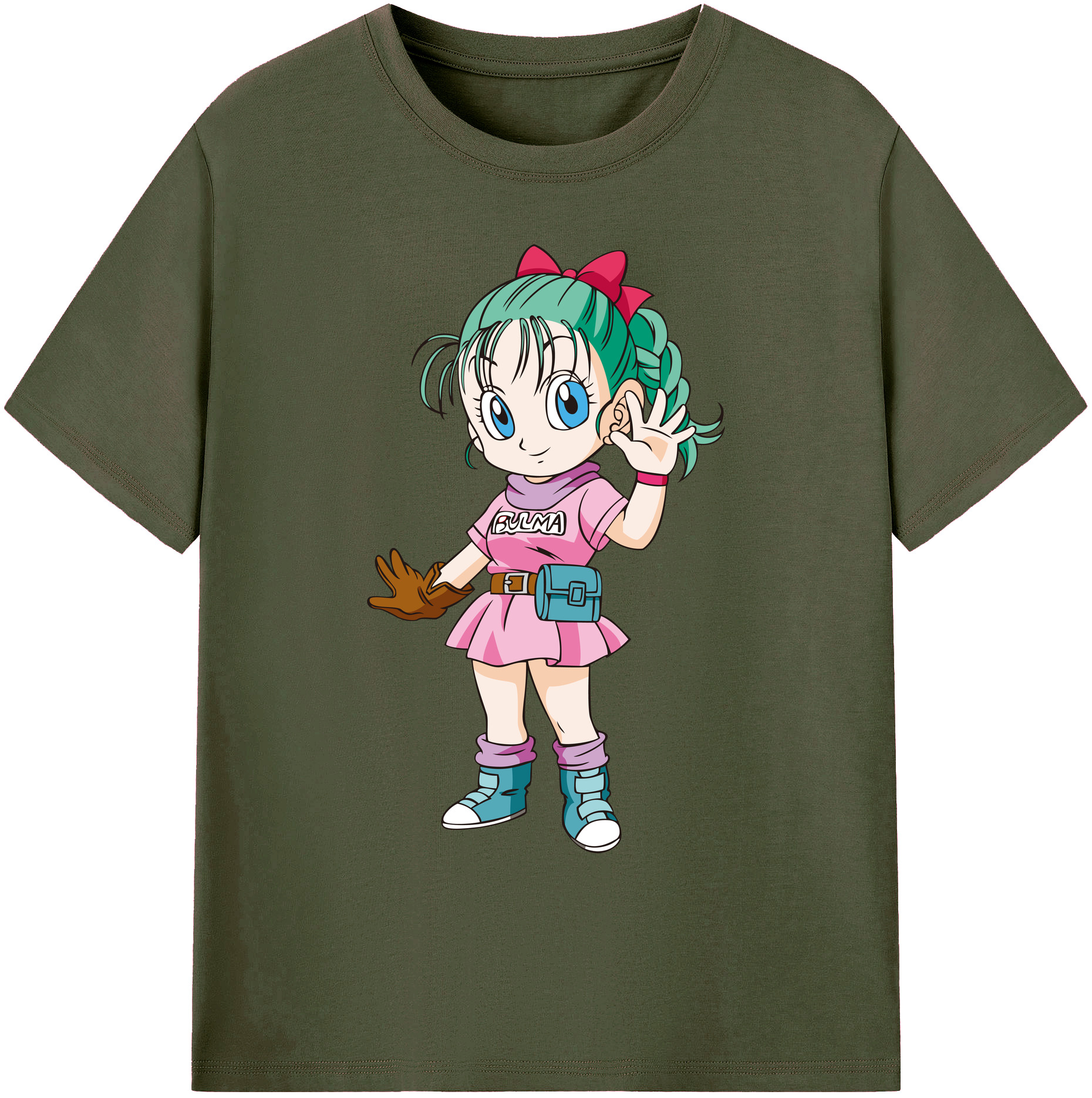 （画像用） ドラゴンボール ブルマ DRAGON BALL Bulma 綿100％ メンズ半袖Tシャツ｜肌触りやわらか＆通気性